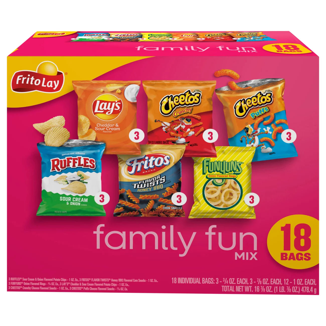 Individual Frito-Lay Variety Pack - 18ct