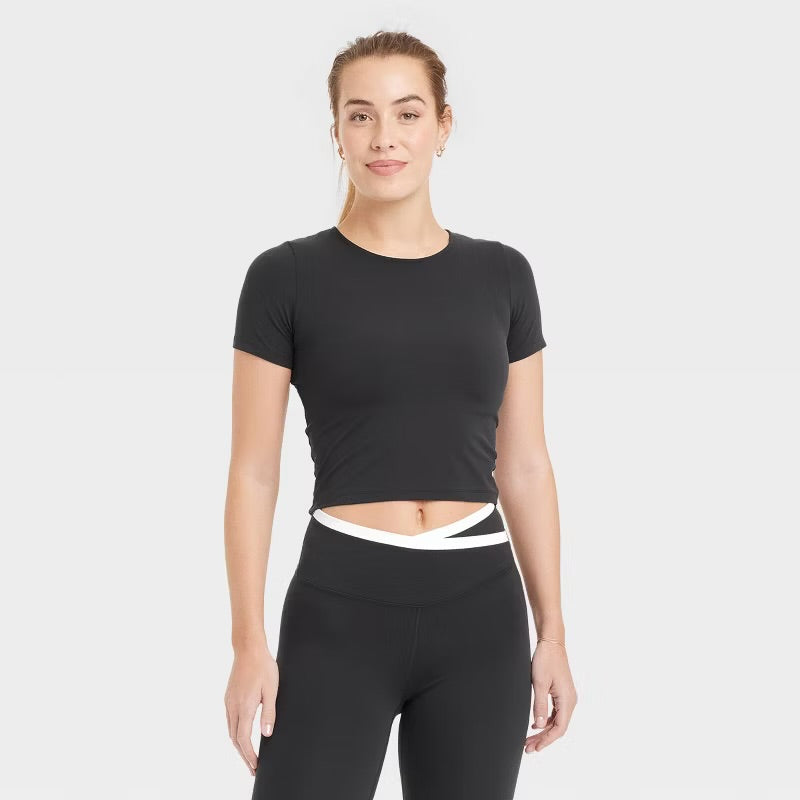 Women's Everyday Soft Cropped Short Sleeve T-Shirt - All In Motion