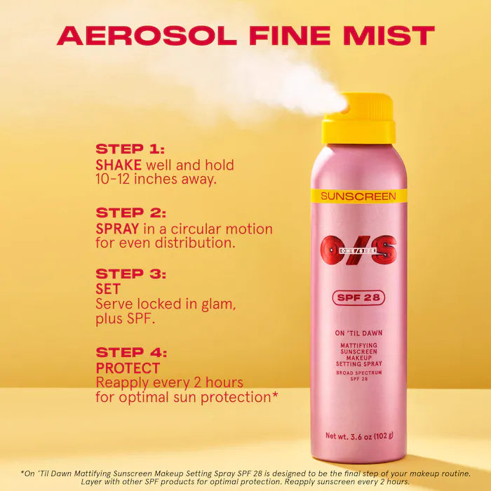 Mattifying Sunscreen Makeup Setting Spray SPF 28
