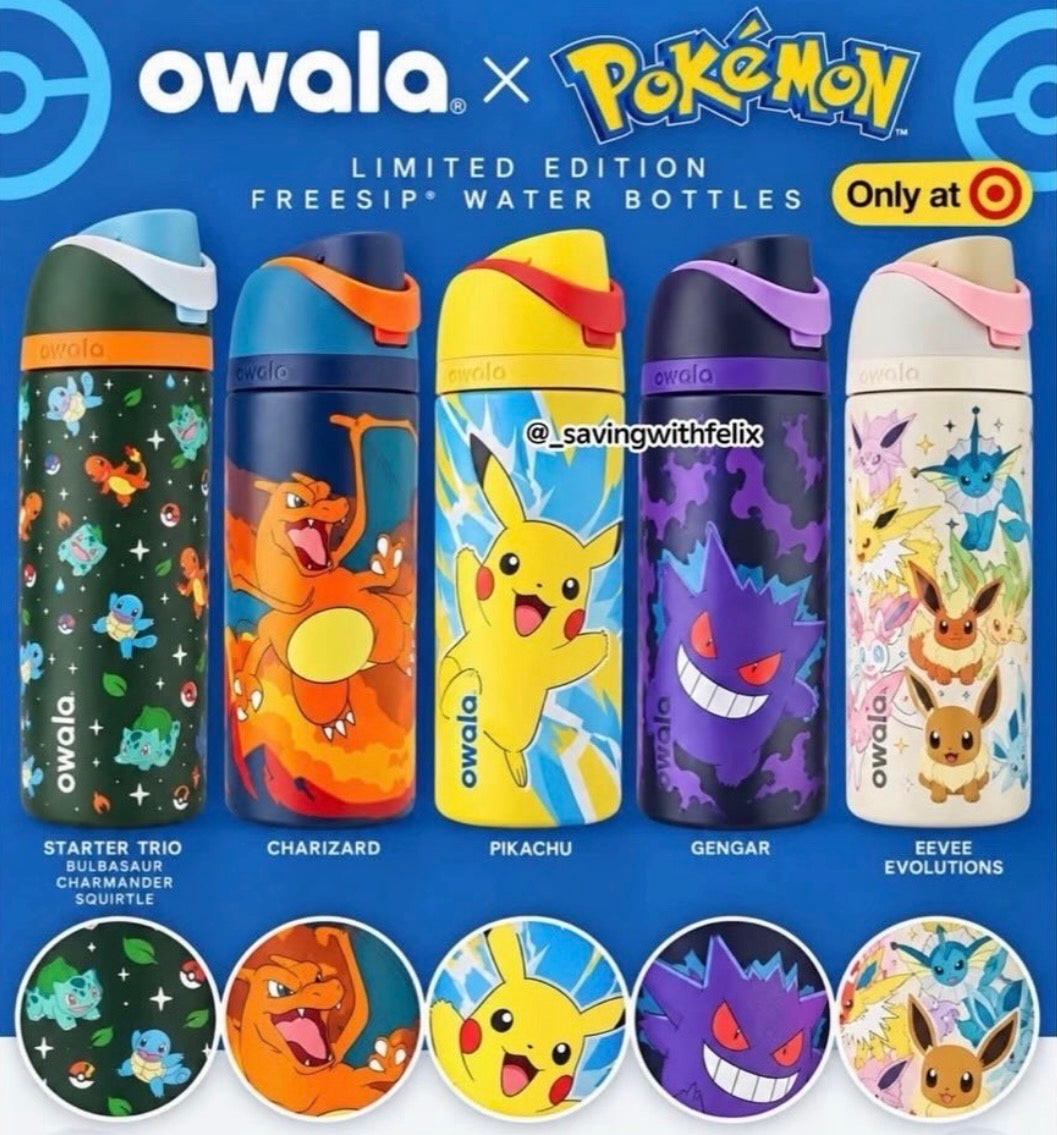 PRE-ORDEN FreeSip - 16 oz - Stainless Steel- Pokemon