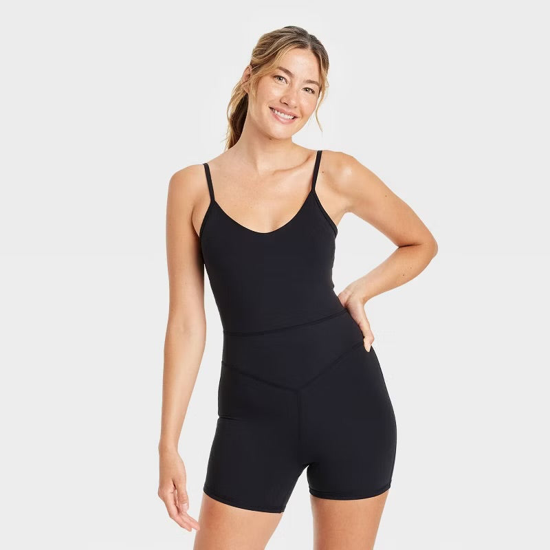 Women's Strappy Back Short Active Bodysuit - JoyLab