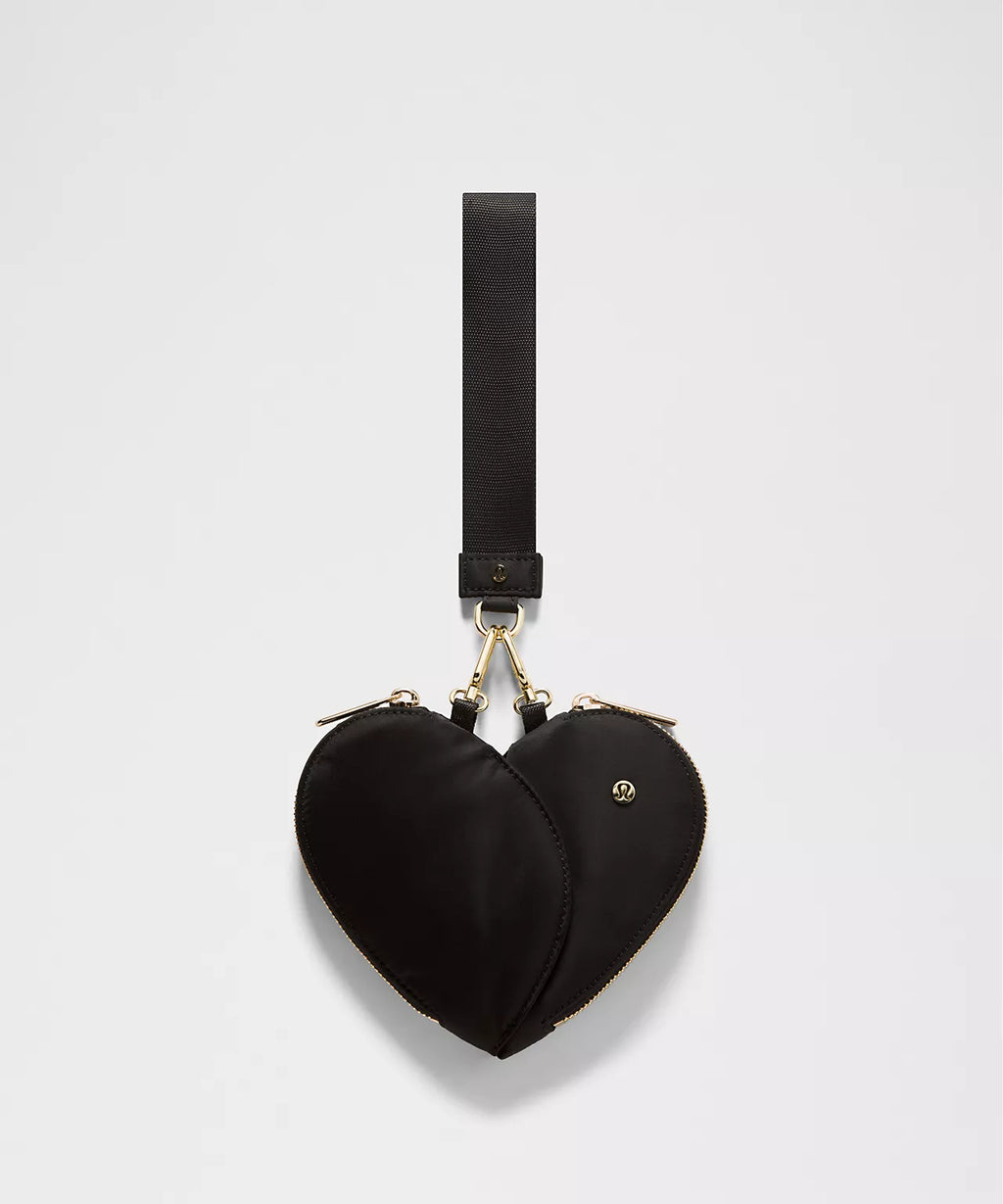 Dual Pouch Wristlet Heart