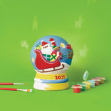 Christmas Craft Lit Ceramic Snow Globe Painting Activity Kit
