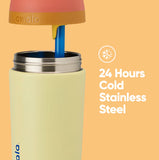 Kids Water Bottle with Straw and Locking Lid 14 oz