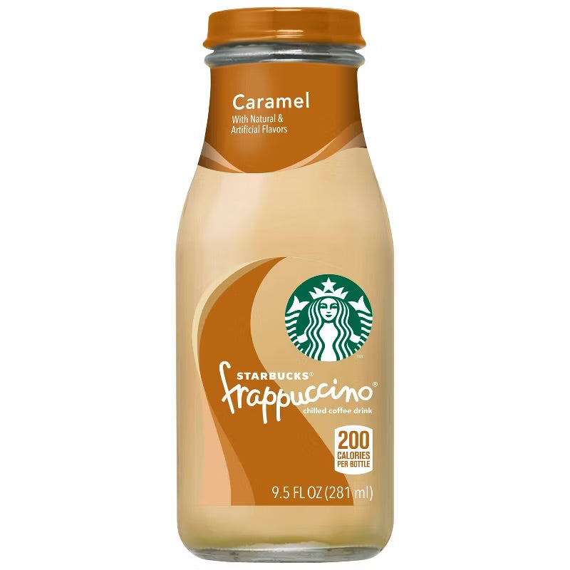 Starbucks Frappuccino Caramel Coffee Drink 9.5 fl oz Glass Bottles