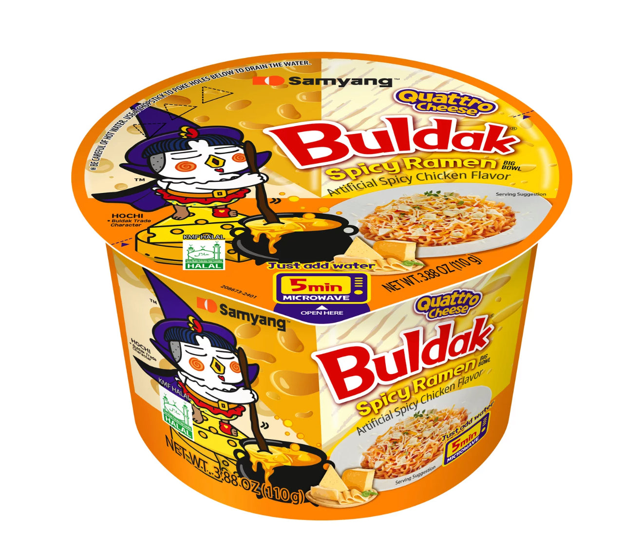 Quattro Cheese Spicy Chicken Ramen Instant Soup Big Bowl