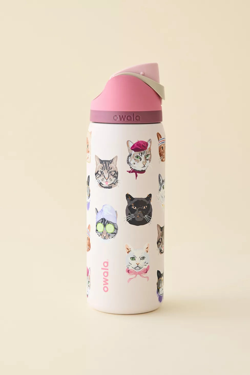 PRE-ORDEN Owala UO Exclusive Cat Collage FreeSip 32 oz Water Bottle
