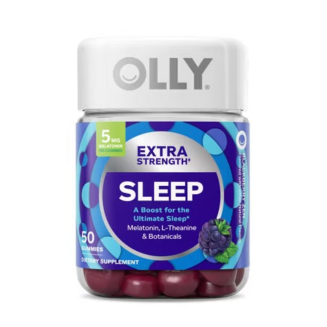 OLLY Extra Strength Sleep Gummies with 5mg Melatonin - Blackberry Zen - 50