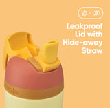 Kids Water Bottle with Straw and Locking Lid 14 oz