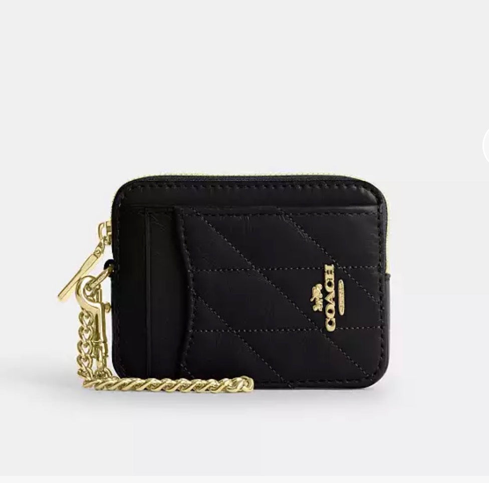 Zip Card Case With Quilting