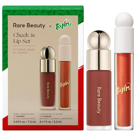 PRE-ORDEN Rare Beauty x Tajin Soft Pinch Liquid Blush & Positive Light Luminizing Lip Gloss Duo Set