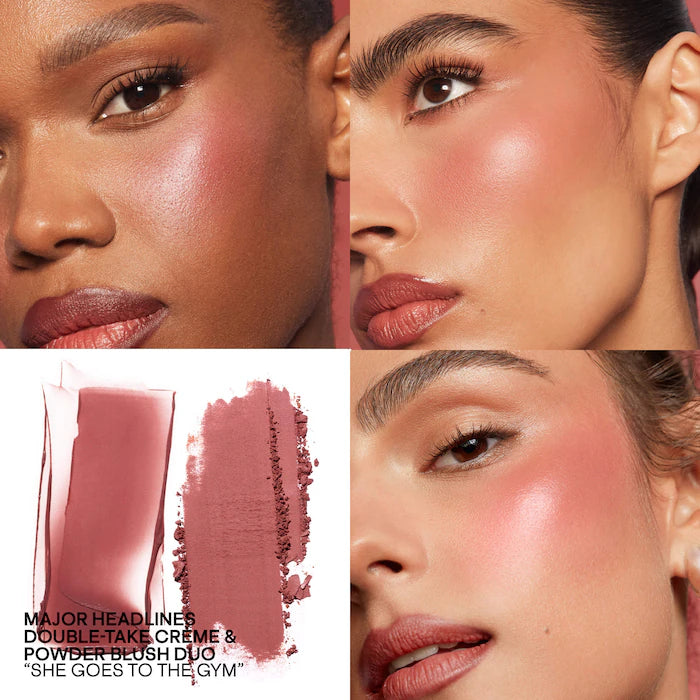Mini Major Headlines Double-Take Crème & Powder Blush Duo - She Goes To The Gym