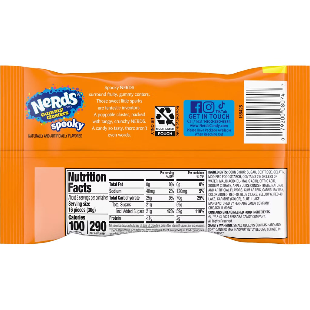 Nerds Halloween Spooky Gummy Clusters Candy - 3oz