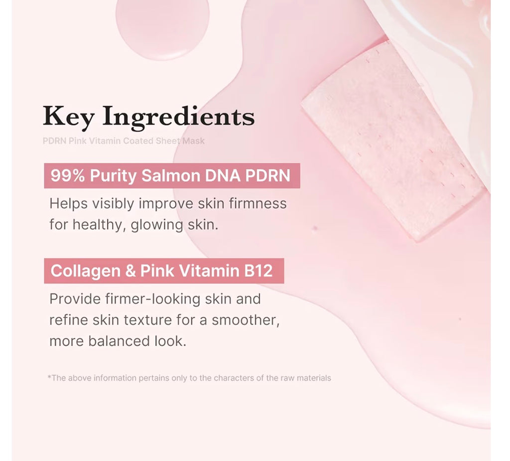 medicube Salmon DNA PDRN Pink Vita Coating Sheet Mask (Individual)