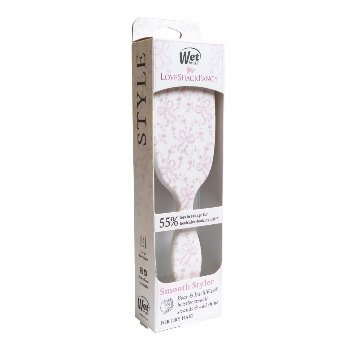 LoveShackFancy x Target – WetBrush Coquette Bow Shine Enhancer Brush Chantilly
