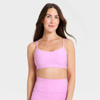 Women's Everyday Soft Light Support Strappy Sports Bra - Light Violet