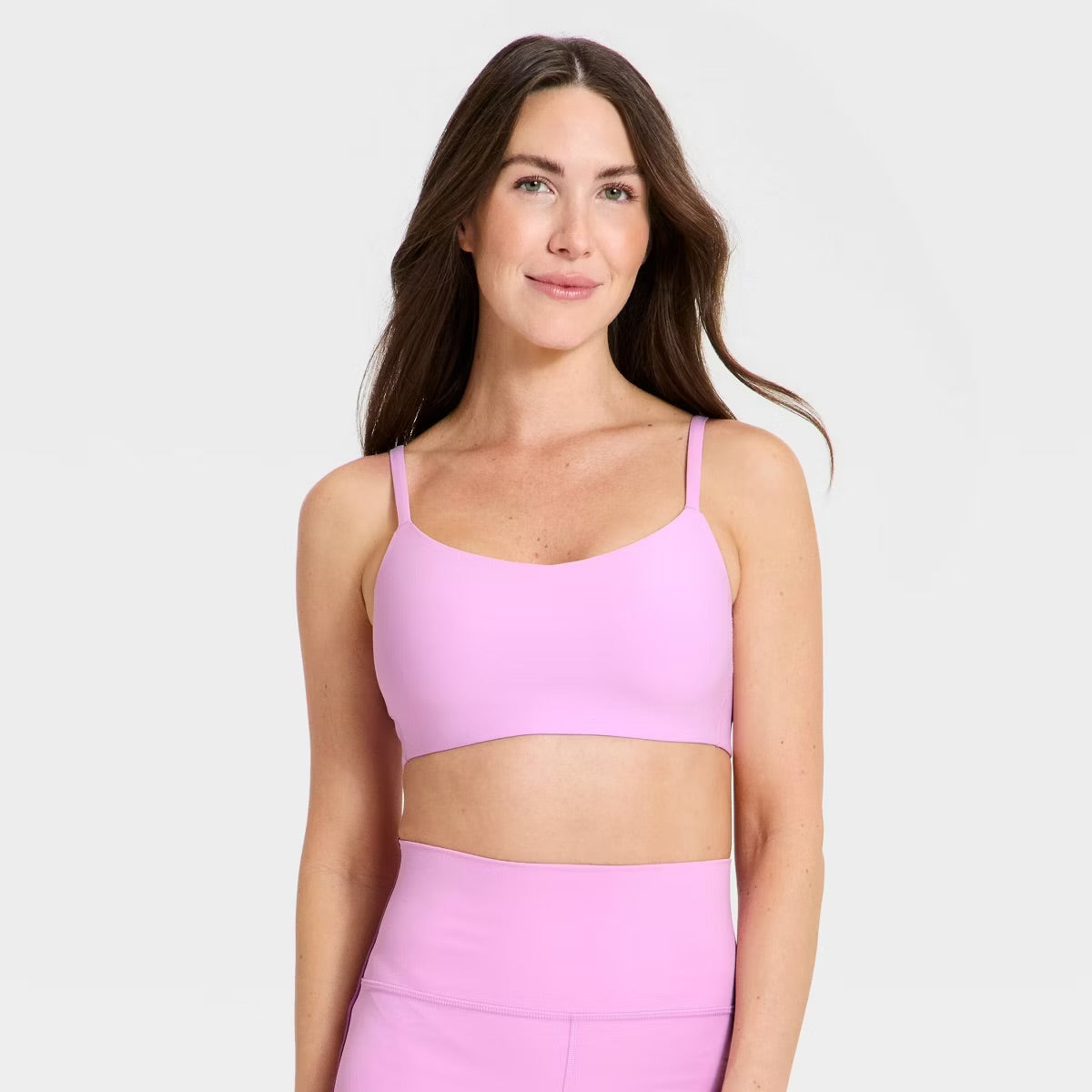 Women's Everyday Soft Light Support Strappy Sports Bra - Light Violet