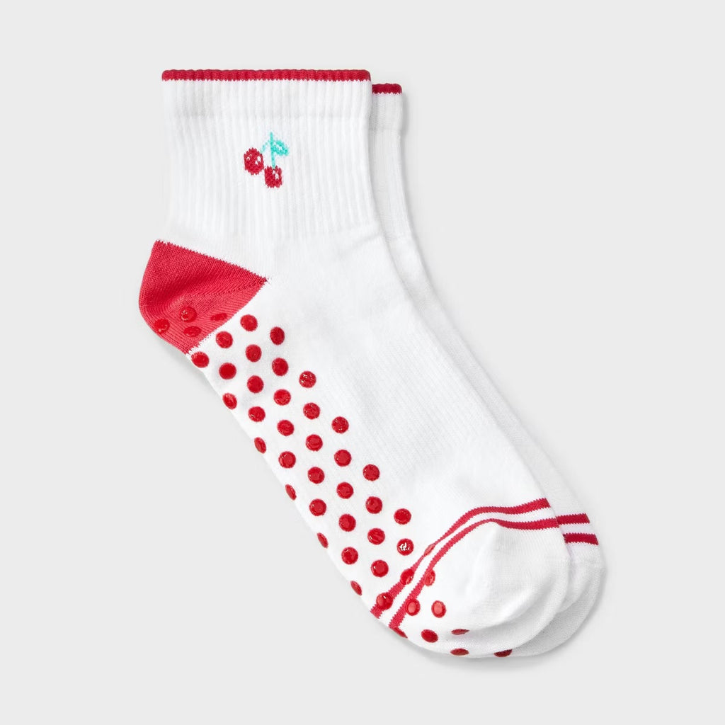 Women's Pilates Ankle Grip Socks - JoyLab‚Ñ¢ Red 4-10