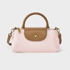 Elongated Nylon Top Handle Crossbody Bag