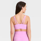Women's Everyday Soft Light Support Strappy Sports Bra - Light Violet