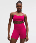 Wunder Train Strappy Racer Bra Light Support, C/D Cup - Mulberry Spark / Size 6