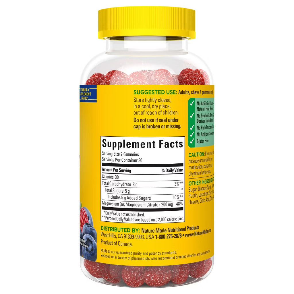 High Absorption Magnesium Citrate 200 mg per serving