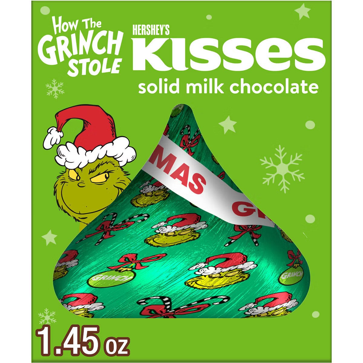 Christmas Grinch Solid Milk Chocolate Candy - 1.45oz
