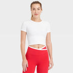 Women's Everyday Soft Cropped Short Sleeve T-Shirt - All In Motion