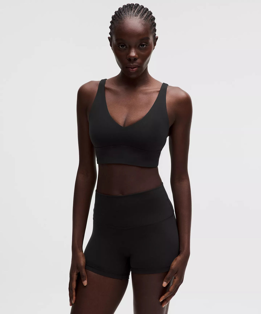 Focuser V-Neck Bra Light Support, A/B Cup - Black / Size S