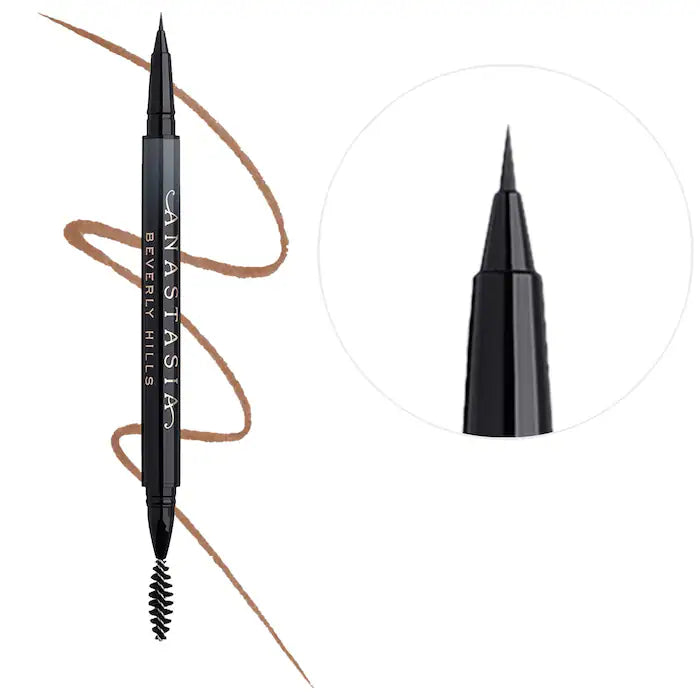 MicroStroke Brush Tip Eyebrow Detailing Pen with 24-Hour Wear - Chocolate