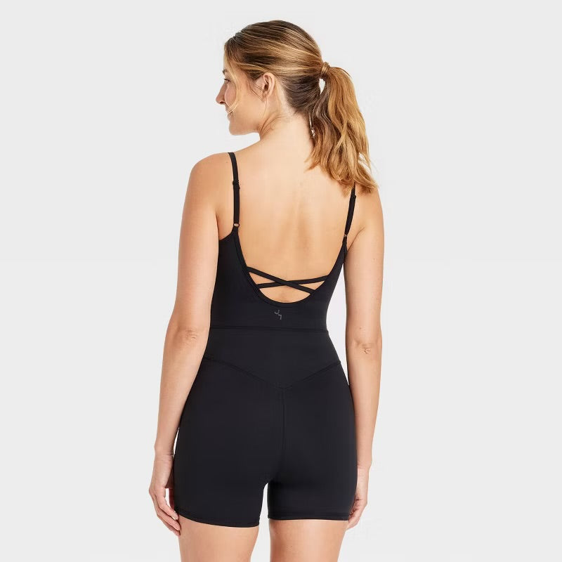 Women's Strappy Back Short Active Bodysuit - JoyLab