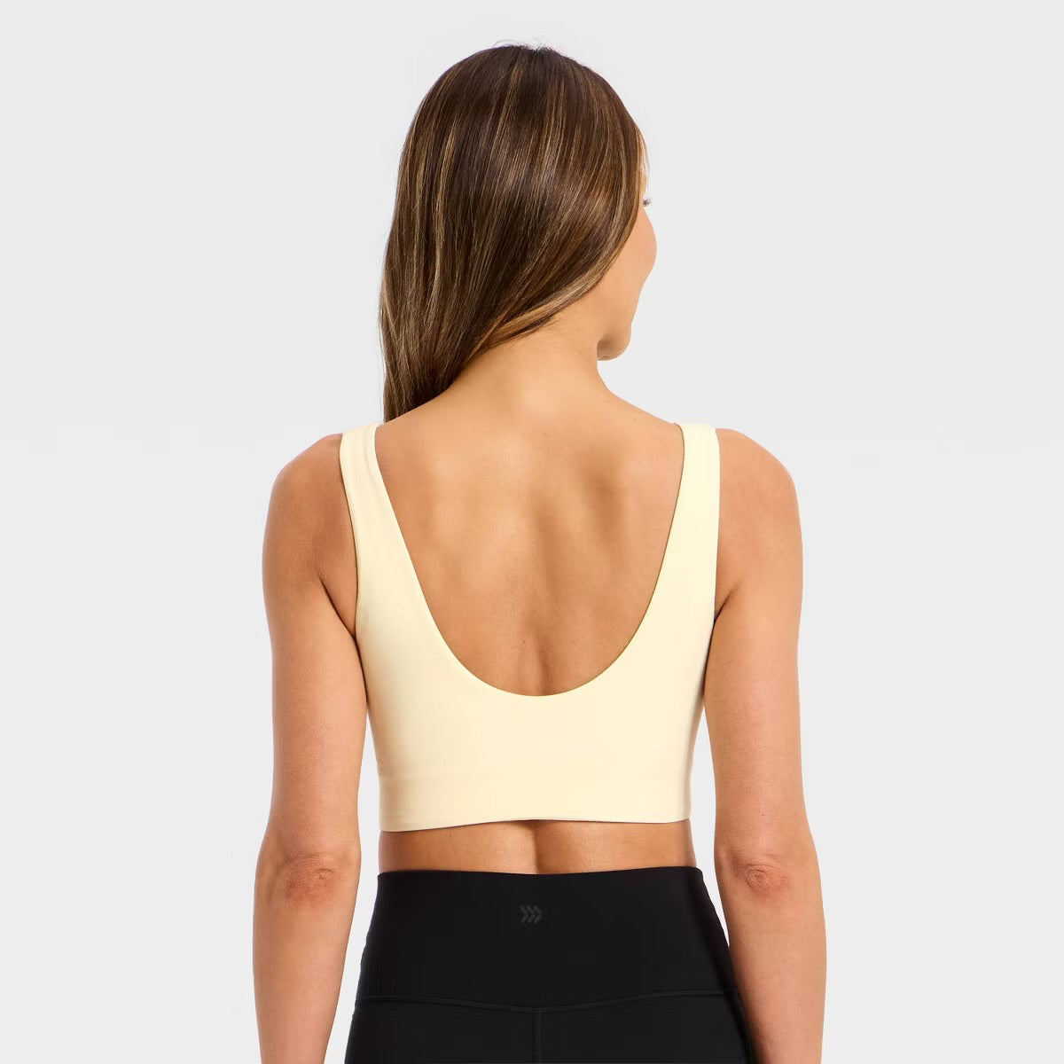 Women's Everyday Soft Medium Support Longline Sports Bra - Light Yellow