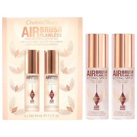 Mini Airbrush Flawless Setting Spray Duo Set
