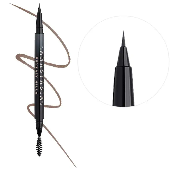 MicroStroke Brush Tip Eyebrow Detailing Pen with 24-Hour Wear - Dark Brown