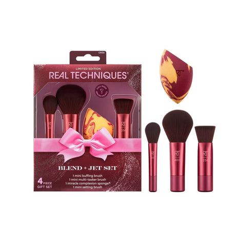 Mini Make Up Brush And Sponge Gift Set - 4ct