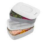 Classic All-in-One Stackable Lunch Box Container with Built in Flatware