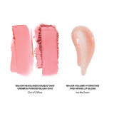 Patrick's Glow and Gloss Set: Major Headlines Blush Duo and Lip Gloss Makeup Gift Set