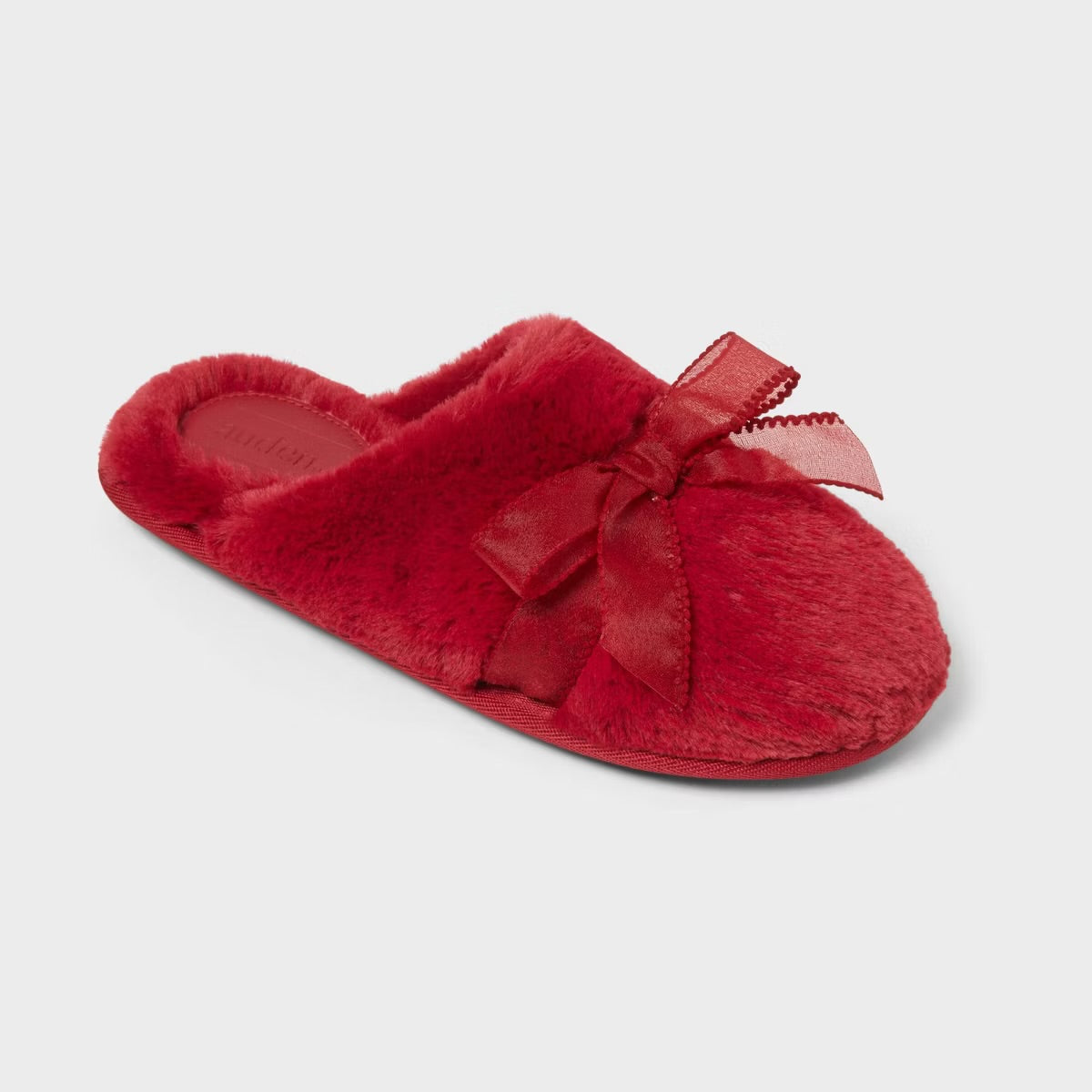 Women's Mimi Pink Bow Scuff Slippers - Red
