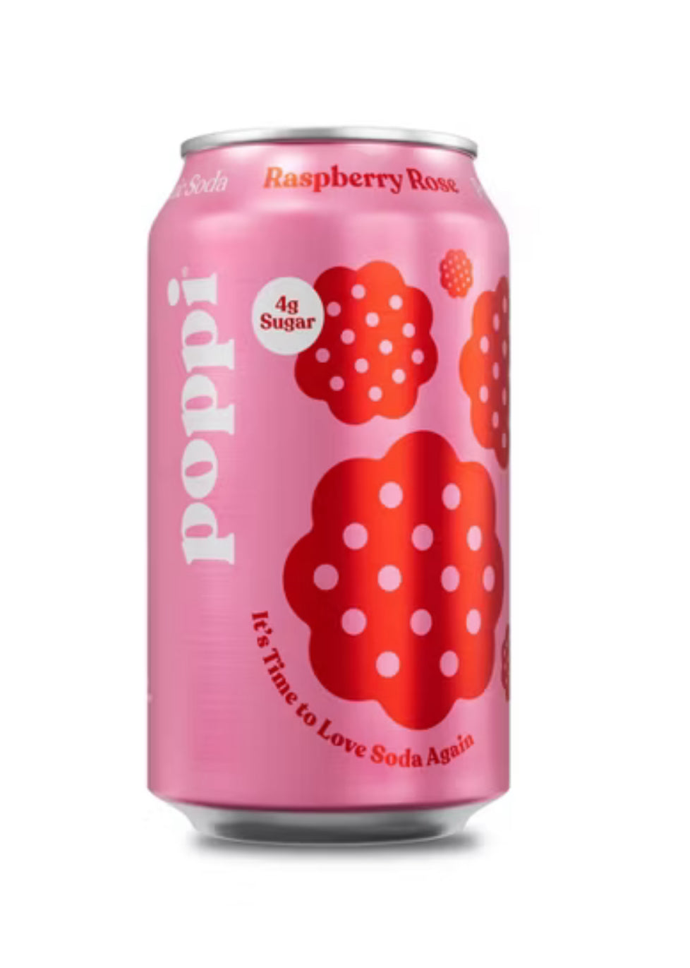 Poppi Raspberry Rose Prebiotic Soda - 12 fl oz Can