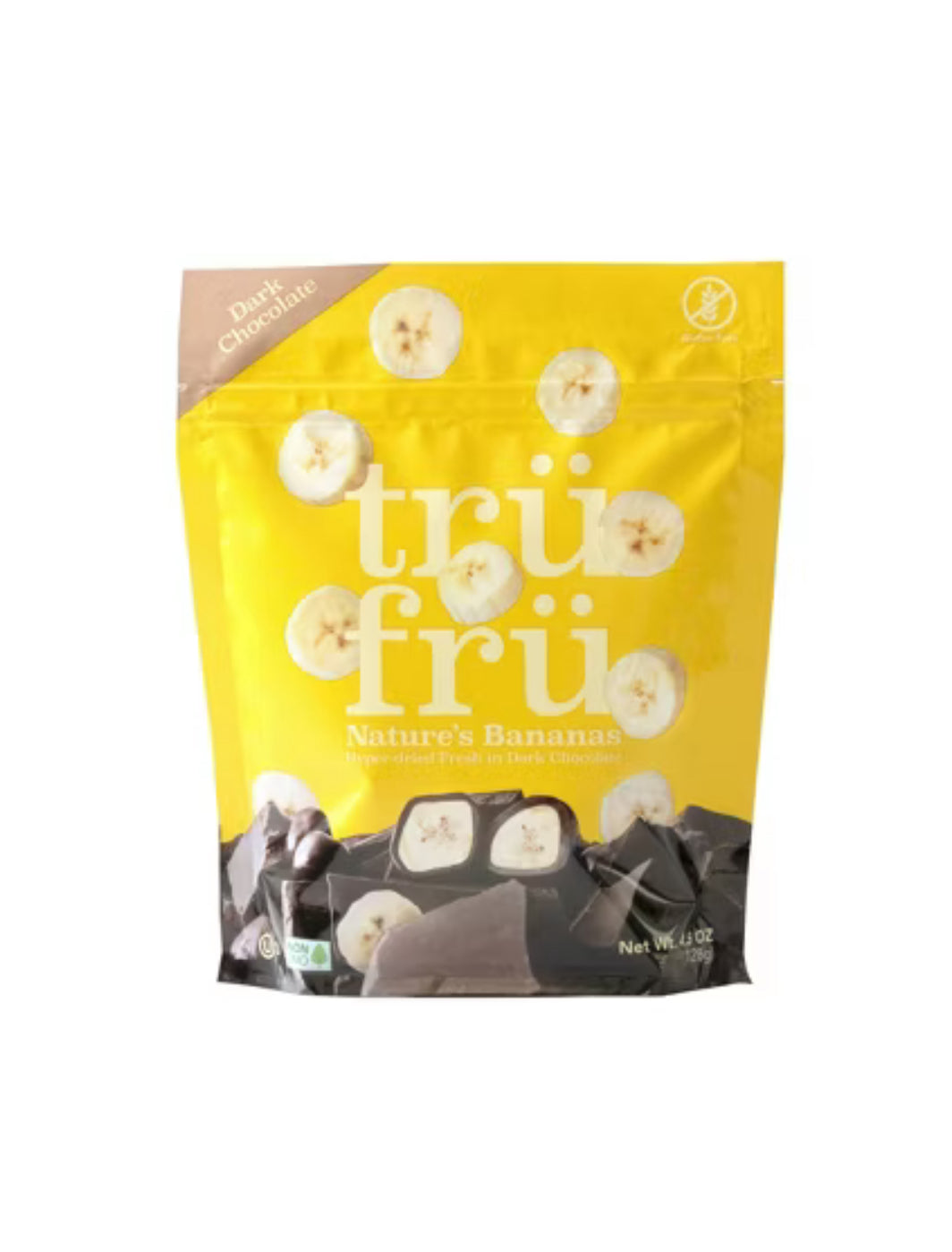 Tru Fru Hyper-Dried Banana Covered in Dark Chocolate Candy - 3.4oz