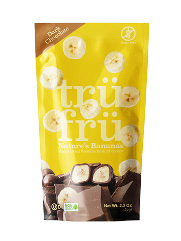 Tru Fru Hyper Dried Banana Covered in Dark Chocolate Candy - 2.3oz