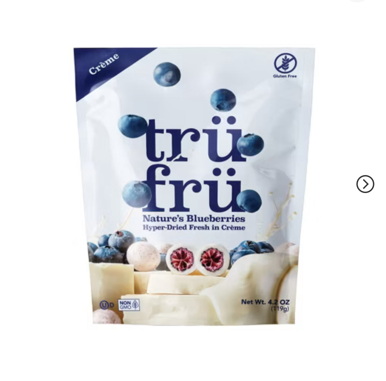 Tru Fru Hyper-Dried Blueberries Covered in Cream - 4.2oz