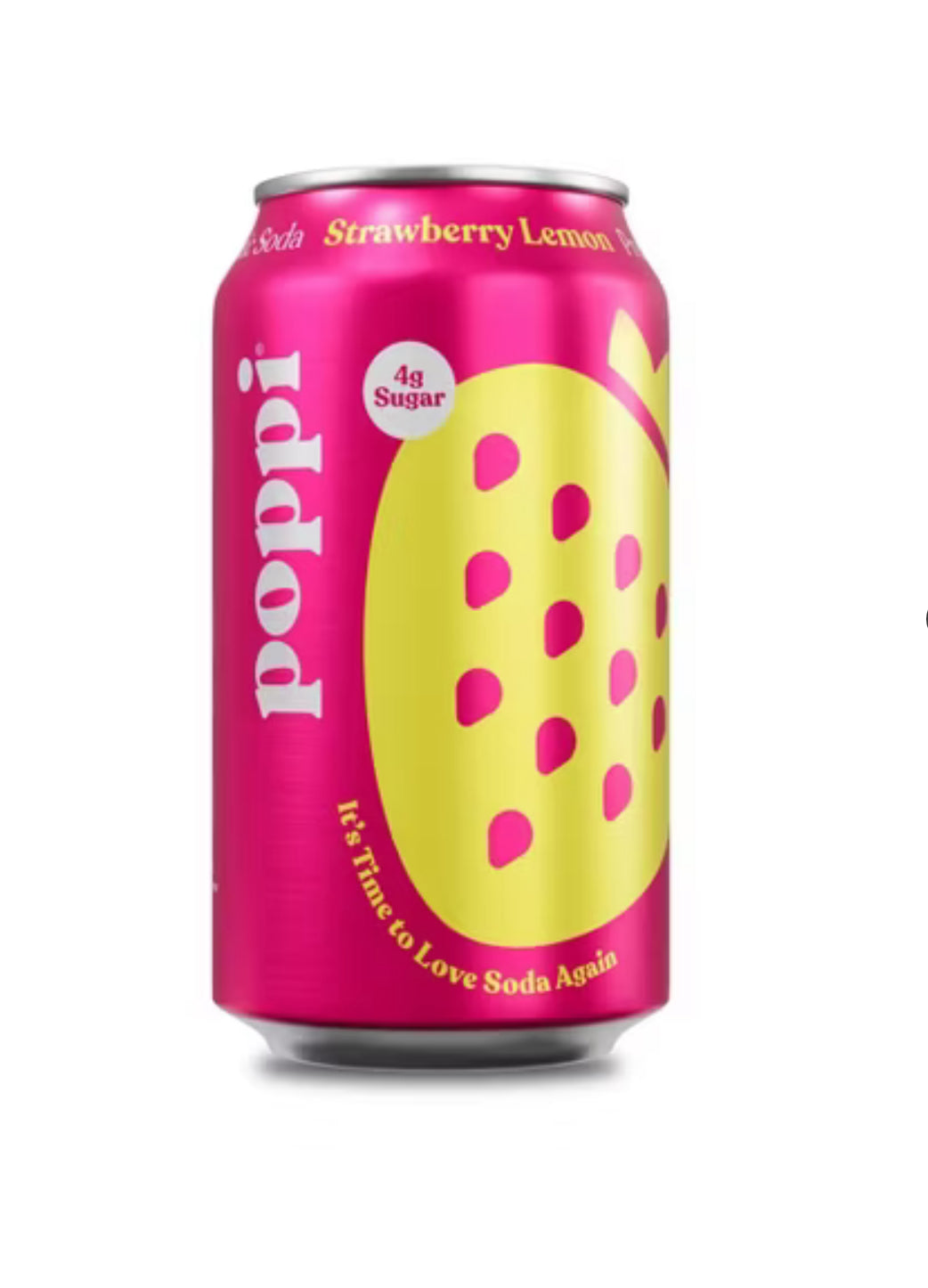 Poppi Strawberry Lemon Prebiotic Soda -12 fl oz Can