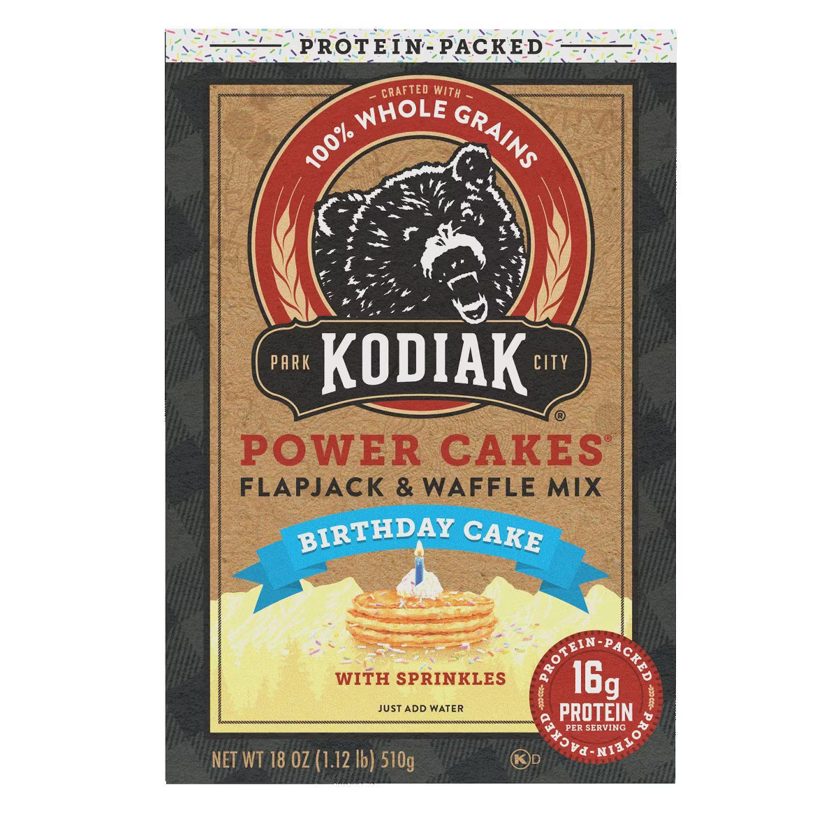 Protein-Packed Power Cakes Birthday Cake Pancake and Waffle Mix - 18oz