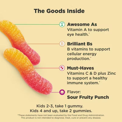 OLLY Kids' Multivitamin Gummy Worms - 70ct