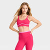 Women's Piped Sports Bra - Red/Pink