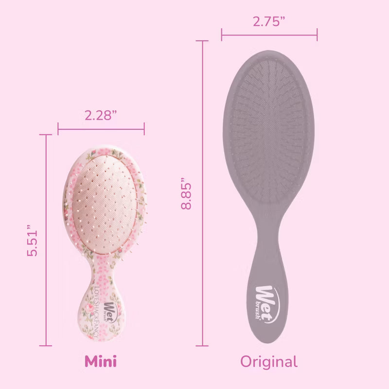 LoveShackFancy x Target – WetBrush Blooming Heirloom Mini OG Detangler Brush Strawberry Macaroon