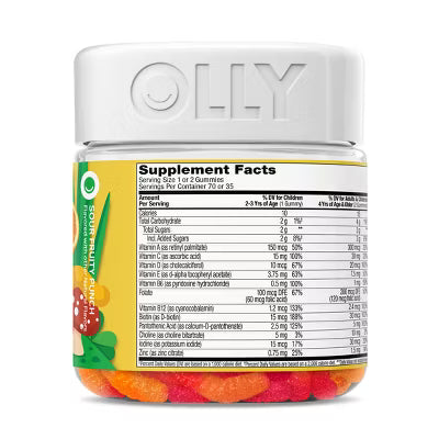 OLLY Kids' Multivitamin Gummy Worms - 70ct