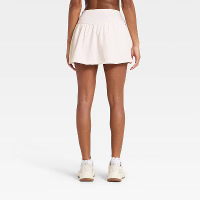 Women's French Terry Fleece Skort - Cream