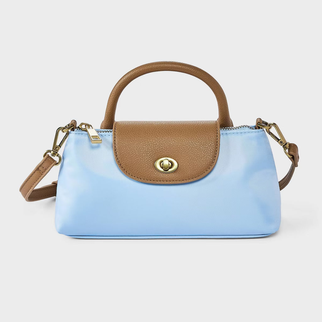 PRE-ORDEN Elongated Nylon Top Handle Crossbody Bag